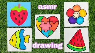 Satisfying ASMR Drawing My Cute Arts