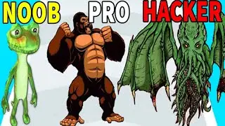 Noob vs Pro vs Hacker in Kaiju Run 3D Game All Levels