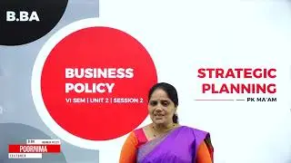 DAY 08 | BUSINESS POLICY | VI SEM | B.B.A | STRATEGIC PLANNING | L2