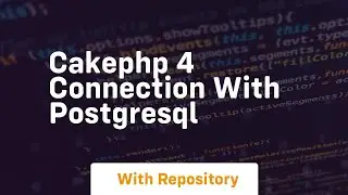 Cakephp 4 connection with postgresql