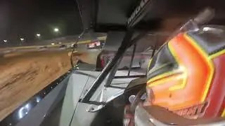 Sam Seawright leading with four laps left ended his night