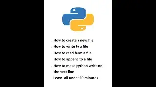 How to create, write and read, write to next line from a file in python #how #python