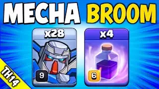 New TH14 Mecha Broom Witch Attack Strategy | Th14 Attack Strategy ! Mecha strategy ! Th14 Attack