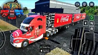 Truck Simulator Big Rigs Android Gameplay - DualCarbon Studios Triple Coca-Cola Trailer Delivery