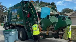 Waste Pro Mack McNeilus Rear Loader Garbage Truck with Fast Tippers