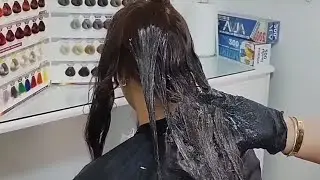 طريقه تفتيح الشعر بيل كوماج للحصول على لون بني شوكولاته لتغطيه الشيب