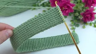 Tunisian Crochet Stitch | Modern & Classic Bandana !!! #crochet #knitting