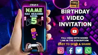 Gamer invitation | Video Game Birthday Invitation | Gaming Party Invitation Video Gamer