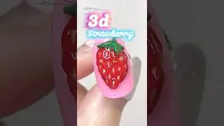 3D Strawberry Tutorial  @AllAboutNails.  #howto #gelnails #3dgel #3d #nailart #nails #nailtutorial