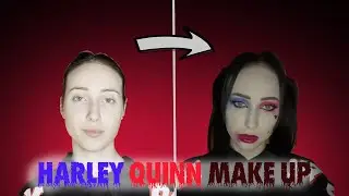 Макияж на Хэллоуин // Harley Quinn make up