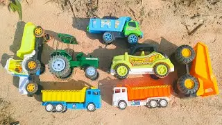 Toy Vehicles Accident ? Accident Tractor Lorry Mini Dumper Big Dumper Taxi ? Kichkich Mawa Toys #toy