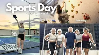 TRYING NEW SPORTS: PICKLEBALL & BOULDERING 😅 | Clouie Dims