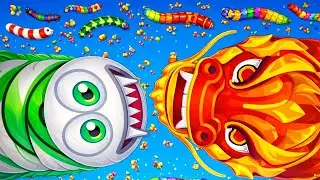 3 MONSTER WORMS 😱 | ONE MAP DESTROYED 🔥Worms Zone.io #saampwalagame #slitherio #wormszone #shorts 