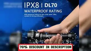 A must-have product! Wurkkos DL70 Scuba Diving Flashlight High Power 13000LM Searchlight IPX8 Wate