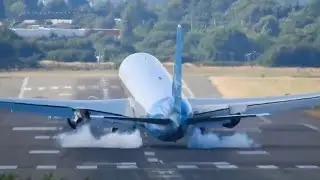 Maersk Boeing 767 Slam down at Birmingham 