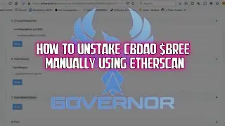 how to unstake Bree manually through etherscan