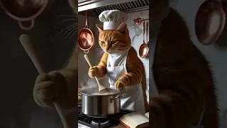 Mr Chef Cooking everyday. #cat #shortvideo