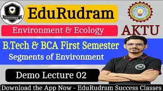 Environment & Ecology || AKTU B.Tech & BCA || Segments of Environment || EVS By Vimal Sir #edurudram