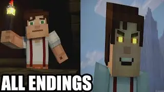 Minecraft Story Mode Season 2 Episode 3 - ALL ENDINGS ( Ending A & Ending B )