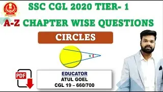 SSC CGL 2020 TIER 1 ALL QUESTIONS | CIRCLES | SHORTEST SOLUTIONS