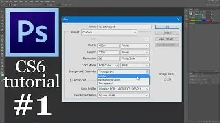 Photoshop CS6 Tutorial for Beginners - How to create a new worksheet