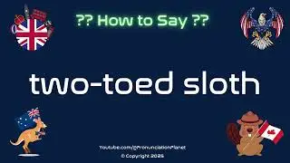 🐾 🦥 How to Pronounce two-toed sloth? (CORRECTLY) | Pronunciation Planet