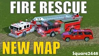 Farming Simulator 17 | Fire Rescue | Farm Tractor Fire | Large Building Fire | New Map