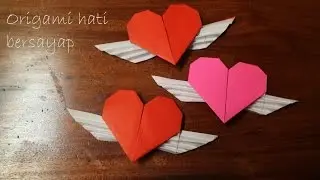 Tutorial origami hati bersayap keren