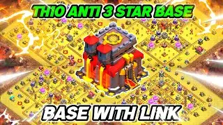 Best TH10 Anti 3 Star War Base 2025 | Unbeatable Defense Layout | Clash of Clan