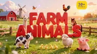 Farm Animals for Kids | Calm Learning Video with Soft Music @littlegigglestoriess #farmanimals