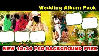 wedding PSD template free download 12&times;36 psd background by #photo4u