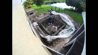 Gunite spa construction time lapse Prestige Concrete Products