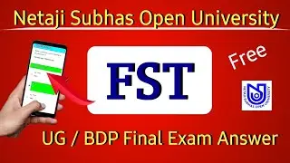 FST Final Exam Answer  |  NSOU UG FST Final Exam Answer 2022