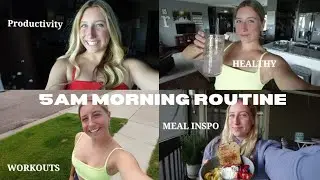HEALTHY AND PRODUCTIVE 5AM SUMMER MORNING ROUTINE: WORKOUTS, HEALTHY MEAL INSPO, FITNESS GOALS, ETC.