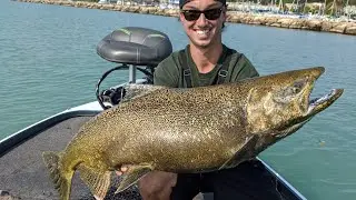 EPIC FLOAT FISHING King Salmon In Port Washington -- My BEST Day YET! *GIANTS CAUGHT*