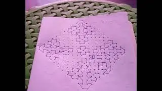 22*2*2 dots easy rangoli designs|| simple kolam rangoli design|| chukkala muggulu|| festival rangoli