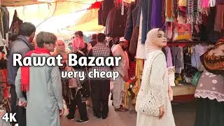 Walking in the Rawat mandi Bazaar - very cheap market 2022 (4K)