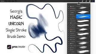 MAGIC UNICORN Multi Brush Demo (Procreate 4)