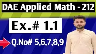 Exercise# 1.1 || DAE Math- 212 || Q.No#5,6,7,8,9 || Function f(x) Explained Easy in Urdu/Hindi.