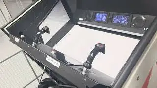 Looking around Rover Lander Simulator at Astronaut Training Program in KSC.
