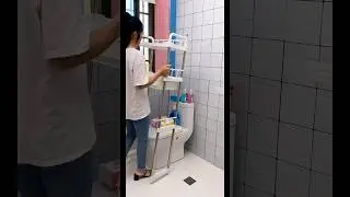 Put a storage rack on the toilet, which is convenient and saves space  toilet storage rack