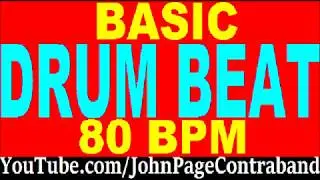 Basic Drum Loop Track 80 bpm 4/4 Half Hour Tool