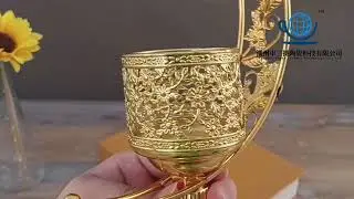 Luna Crescent: A Luxury Electroplated Gold Incense Burner Art Iron design for Home Decor