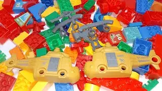 Satisfying Building Blocks Military Helicopter | ASMR Diy Lego Bricks Duplo | Assemble Toy #14
