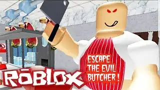 ESCAPE the evil BUTCHER SHOP ! Roblox Obby Online Video Game #roblox #emilygamebox
