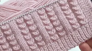 Wow! the easiest and fastest super beautiful! 4 Row Knitting stitch pattern