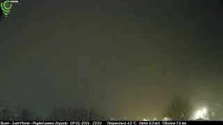 Buzet - Sveti Martin - Pogled prema Zapadu - 09.01.2026 - Night - TimeLapse