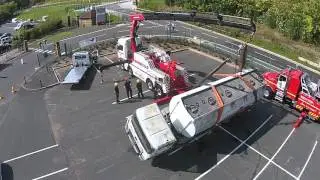 Professional Recovery Tow Show 2015 Roll over of a Tanker and Tractor unit Drone Footage