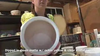 Pottery glaze testing before and after
