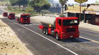 Pakistani F-16 jets & Missile Attack on Indian Army supply convoy! Pakistan India War-GTA 5 